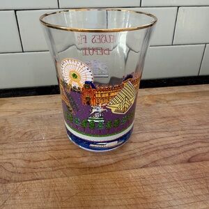 Anthropologie Paris Holiday juice glass